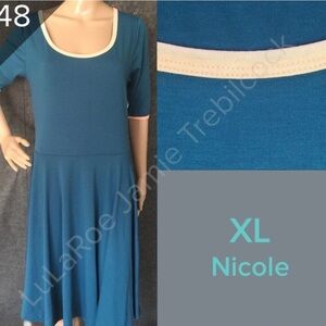 LuLaRoe Blue Nicole Dress